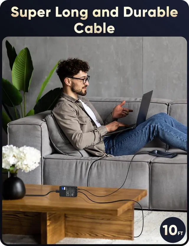 Alt view image 6 of 7 - 102W Surface Book Charger Surface Laptop Studio Charger | for Microsoft Surface Book 1-3, Surface LaptopStudio 1-2, Surface Pro 3-12, Surface Laptop 1-7, Surface Go/LaptopGo 1-4