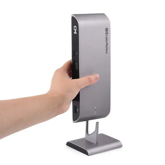 Alt view image 6 of 7 - USB C Dock for Windows, Dual 4K DisplayPort, 80W Charging | SD Card Slot, Gigabit Ethernet, 10Gbps USBA/USBC Ports, Compatible with Thunderbolt 4/USB4