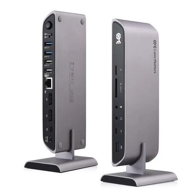 Alt view image 7 of 7 - USB C Dock for Windows, Dual 4K DisplayPort, 80W Charging | SD Card Slot, Gigabit Ethernet, 10Gbps USBA/USBC Ports, Compatible with Thunderbolt 4/USB4