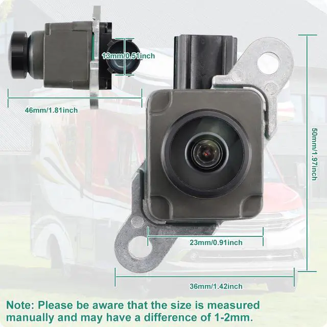 Alt view image 3 of 6 - 56038978AL Backup Camera, Rear View Camera Fit for Dodge RAM 1500 2500 3500 2013-2018, for Dodge RAM 4500 5500 2013-2015, for Dodge SRT Viper 2013-2017, Chrysler 200 2015 Replace OE 590-079