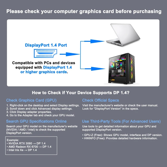 Alt view image 7 of 7 - DisplayPort to 3 HDMI Splitter Extended Display, 4K@60Hz DisplayPort to HDMI Adapter for 3 Monitors, Display Port Splitter 1 IN 3 OUT MST Hub, DP Multiple Monitors Adapter for PC/Graphic Card