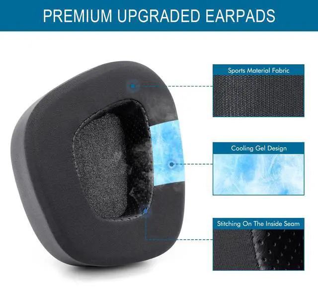 Alt view image 3 of 7 - Cooling Ear Pads for Turtle Beach Stealth 600 Gen2/ 600 Gen3/ 500 XB -Black | Replacement Earpads with Noise Isolation Foam
