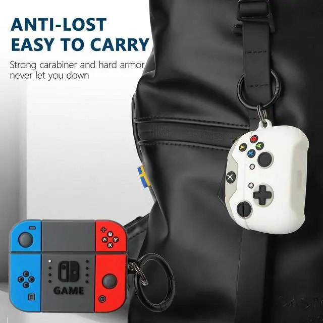 Alt view image 6 of 7 - for Airpods Pro 2nd Generation Case, Funny 3D Cartoon Game Controller Design Silicone Soft Cases with Keychain