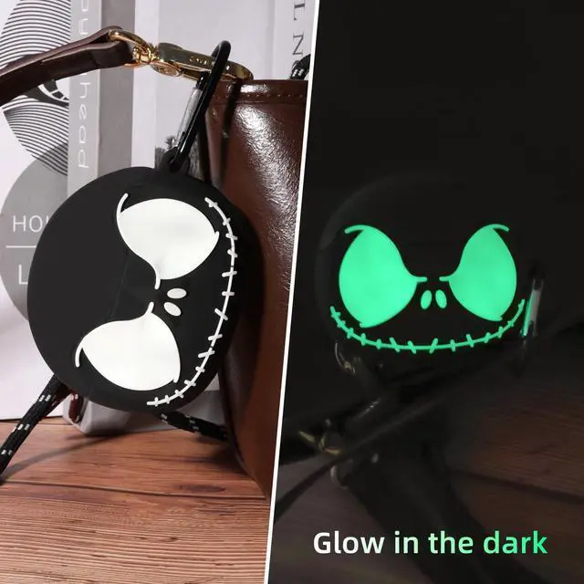 Alt view image 7 of 7 - for AirPods Pro 3 Case with Cleaner Kit, Glow in ihe Dark, Black | Cool Cartoon Funny Skull Case for Apple Airpods Pro 3rd Generation Protective Case Cover for Airpod Pro3 for Women Men