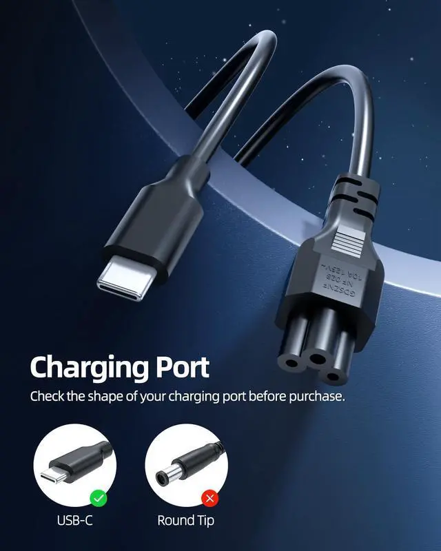 Alt view image 5 of 7 - 65W 45W USB C Charger Fit for LG Gram 14 15 16 17 Laptop - (Fit for 14Z90P 14Z90Q 14Z90R 15Z90P 15Z90Q 15Z90R 16T90P 16Z90P 16Z90Q 16Z90R 17Z90Q 17Z90R 17Z90S 17Z95P) (UL Listed Power Cord)