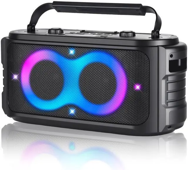 Main image of Portable Bluetooth Speaker 300W Peak Big Powerful Loud Sound Deep Bass Large Wireless Boombox with Subwoofer DSP Led Light for Home Party Outdoor Gatherings Camping Backyard