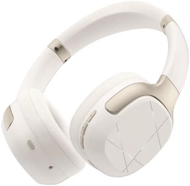 Main image of Hybrid Active Noise Cancelling Headphones, Wireless Over Ear Bluetooth | 50H Long ANC Playtime, Rotatable and Foldable, HiFi Audio Deep Bass, Customized EQ via APP, Transparency Mode (Cream White)