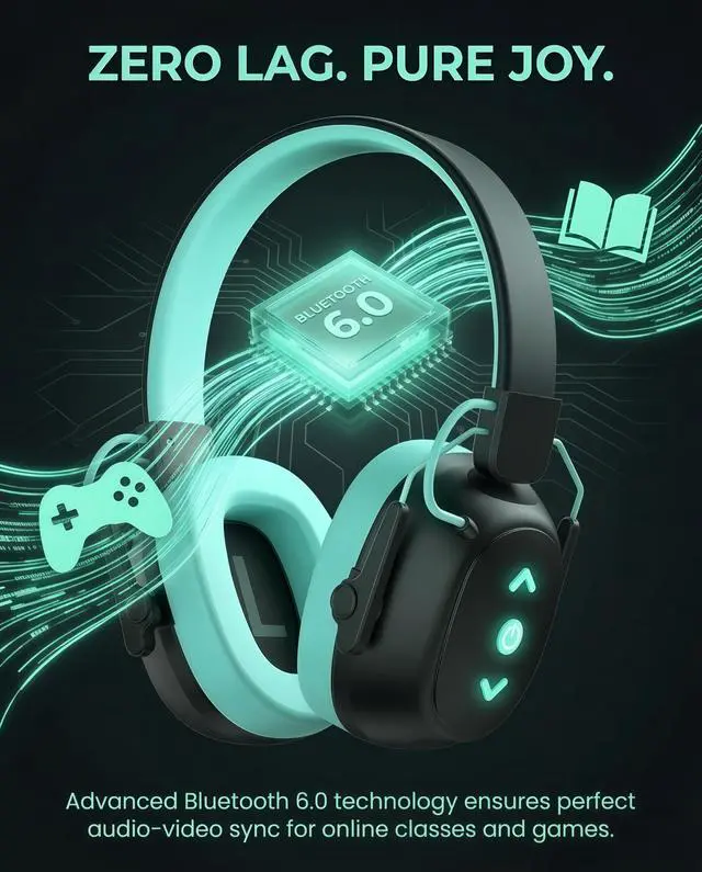 Alt view image 5 of 7 - Kids Bluetooth 6.0 Safety Earmuff for Kids, 29dB SNR Noise Cancelling Headphones with 94dB Lock Noise Reduction, 80H Playtime, Hearing Protection for Autism, Travel, Monster Jam, Black