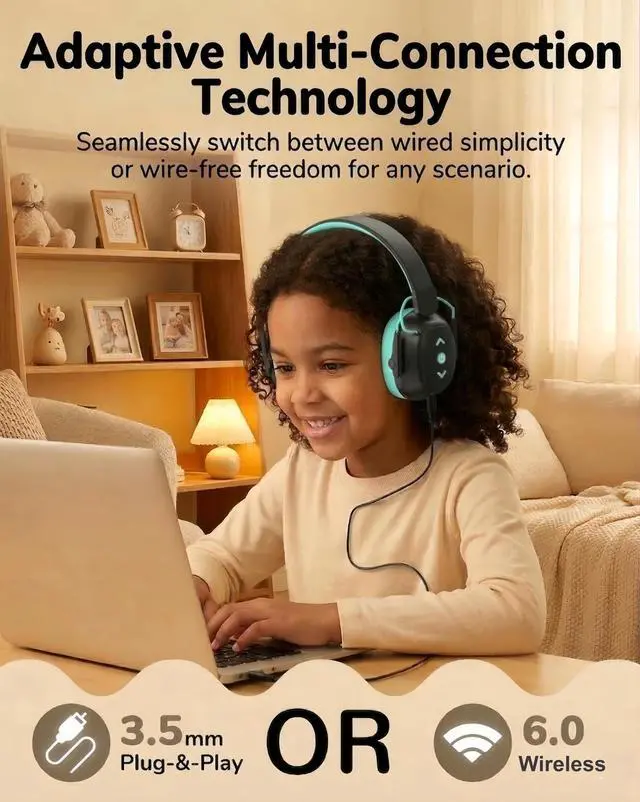 Alt view image 6 of 7 - Kids Bluetooth 6.0 Safety Earmuff for Kids, 29dB SNR Noise Cancelling Headphones with 94dB Lock Noise Reduction, 80H Playtime, Hearing Protection for Autism, Travel, Monster Jam, Black