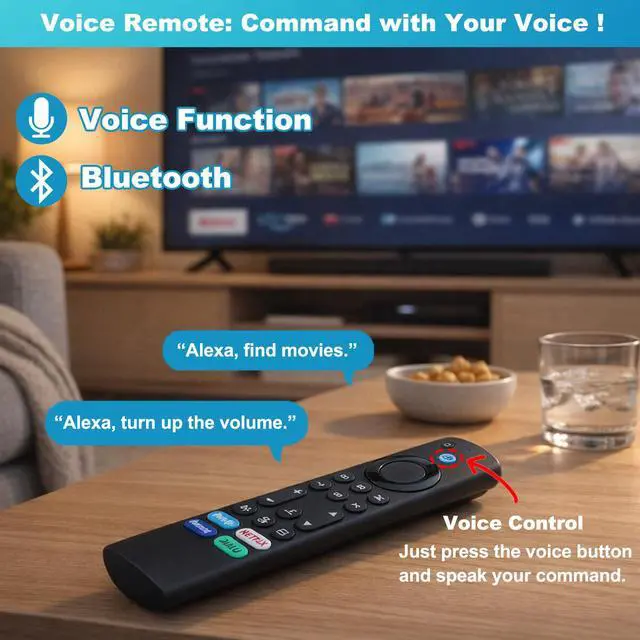 Alt view image 2 of 7 - Replacement Remote for Amazon Fire TV Alexa Voice | Universal TV Remote Compatible with Insignia, Toshiba, Amazon Fire Smart TV