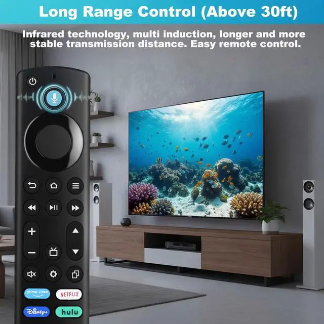 Alt view image 3 of 7 - Replacement Remote for Amazon Fire TV Alexa Voice | Universal TV Remote Compatible with Insignia, Toshiba, Amazon Fire Smart TV