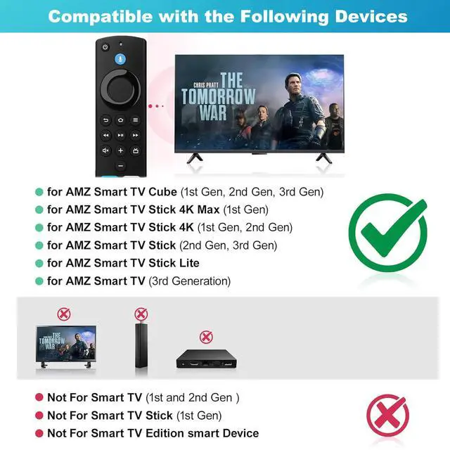 Alt view image 6 of 7 - Replacement Remote for Amazon Fire TV Alexa Voice | Universal TV Remote Compatible with Insignia, Toshiba, Amazon Fire Smart TV