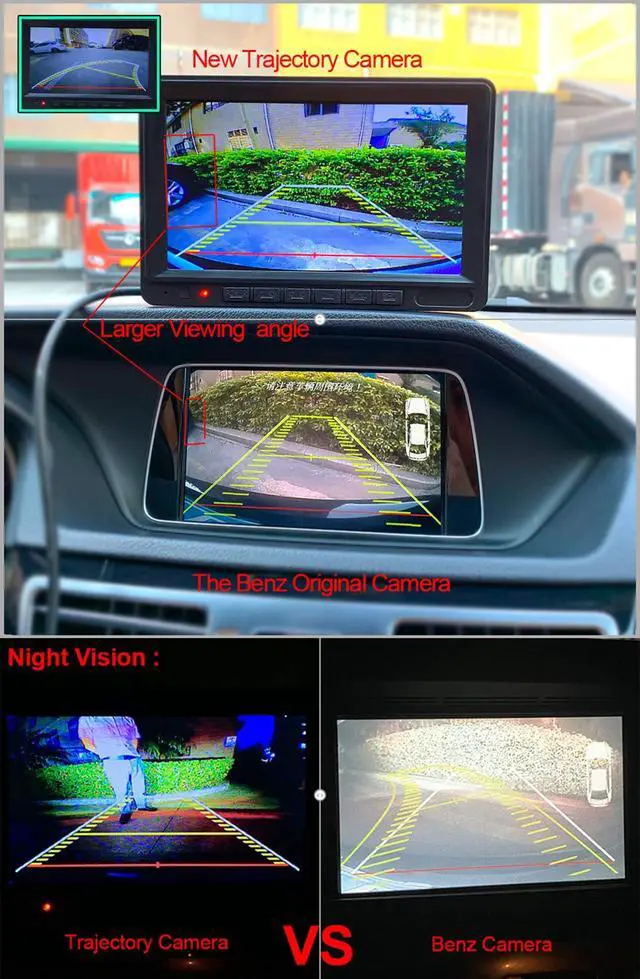 Alt view image 5 of 7 - Vehicle Backup Camera with Dynamic Intelligent Trajectory Moving Guide Line for Audi A4L A5 A3 Q3 Q5 RS6 for VW Passat Tiguan Jetta Sharan Touareg Lavida Skoda, Car Rear View Trunk Handle Camera