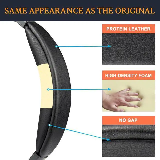 Alt view image 6 of 6 - Replacement Kit for Bose QC3 (Not Fit OE1) - Black | (Earpads+Headband),for Bose QuietComfort 3 Headphones