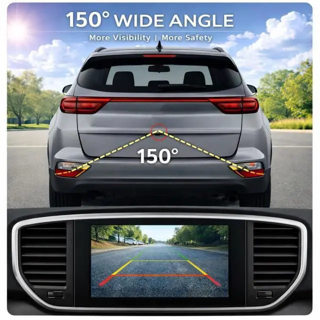 Alt view image 5 of 6 - Car Rear View Backup Camera for Kia Sportage 2020 2021 2022 | Replace# 99240-D9000 99240D9000