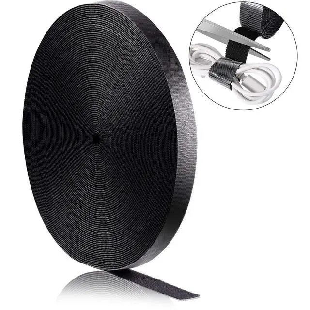 Alt view image 5 of 7 - 3/4 Inch X 90 ft 1 Roll of Heavy Duty Industrial Hook and Loop Strap Roll, Reusable Nylon Cable Management Strap for Server Rack, Workshop, HVAC Wiring, Cable Organizer Wrap
