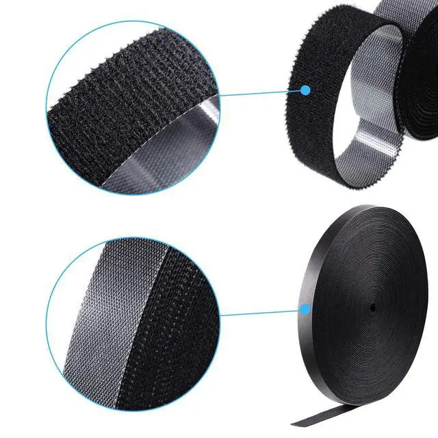 Alt view image 4 of 7 - 3/4 Inch X 90 ft 1 Roll of Heavy Duty Industrial Hook and Loop Strap Roll, Reusable Nylon Cable Management Strap for Server Rack, Workshop, HVAC Wiring, Cable Organizer Wrap