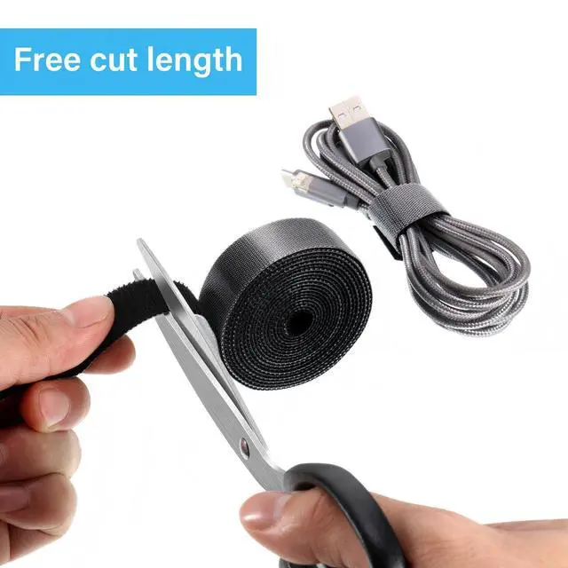 Alt view image 6 of 7 - 3/4 Inch X 90 ft 1 Roll of Heavy Duty Industrial Hook and Loop Strap Roll, Reusable Nylon Cable Management Strap for Server Rack, Workshop, HVAC Wiring, Cable Organizer Wrap