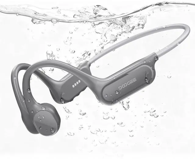 Main image of Bone Conduction Headphones IP68 Waterproof Headphones for Swimming, Open-Ear Underwater Swimming Earbuds Bluetooth 5.4 32GB MP3 10H Battery for Sport Running Fitness(Gray)