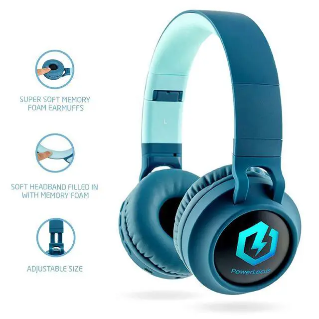 Alt view image 4 of 7 - Kids Headphones Wireless, Bluetooth Headphones for Kids Over Ear, LED Lights, 85dB Safe Volume Limit, Foldable, Micro SD Mode, Built-in and Line-in Microphone for Phones,Tablets,Laptop