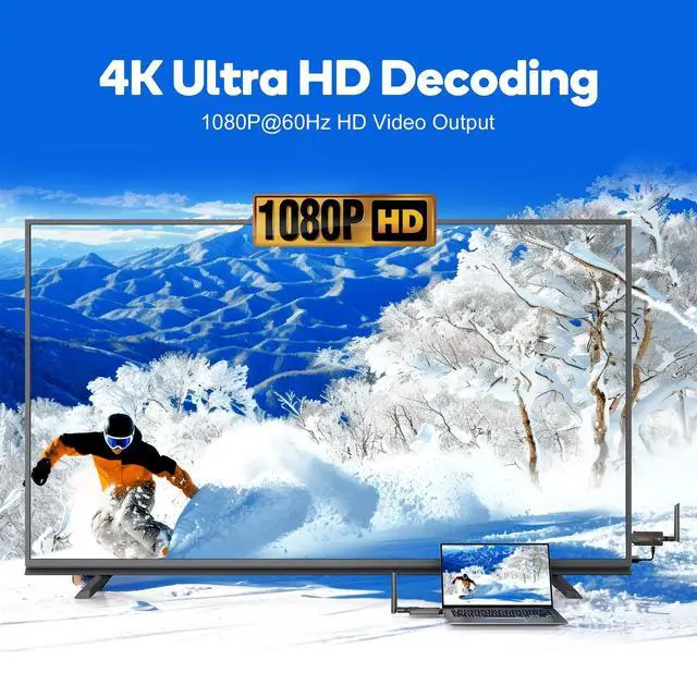 Alt view image 5 of 7 - Wireless HDMI Transmitter with 2 Receivers, 656ft Long Range, 0.05s Low Lag & Privacy Button, Stable 1080PPlug and Play for Live Streaming, PC, Camera, Church,Presentation