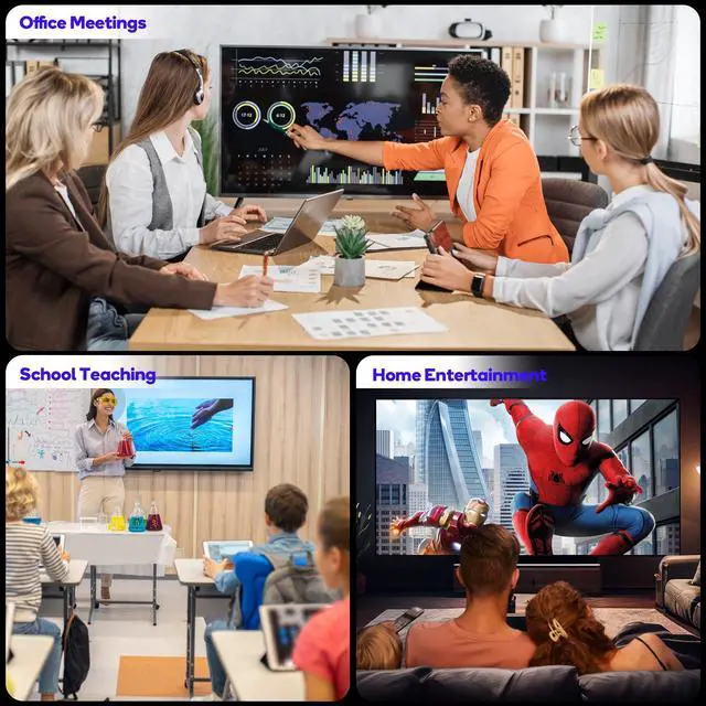 Alt view image 7 of 7 - Wireless HDMI Transmitter with 2 Receivers, 656ft Long Range, 0.05s Low Lag & Privacy Button, Stable 1080PPlug and Play for Live Streaming, PC, Camera, Church,Presentation
