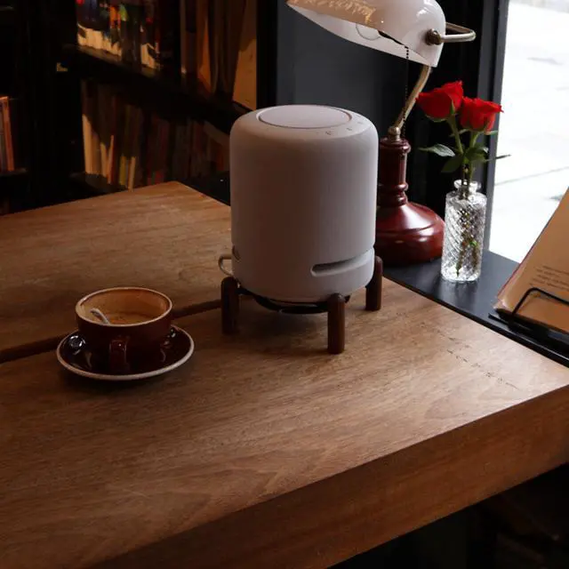 Alt view image 4 of 7 - Desk Wood Stand for Echo Studio Smart Speaker and Other Suitable Speakers