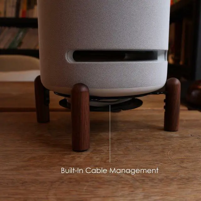 Alt view image 6 of 7 - Desk Wood Stand for Echo Studio Smart Speaker and Other Suitable Speakers