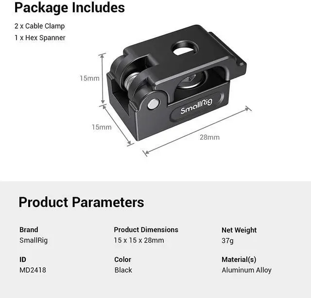 Alt view image 5 of 7 - Universal Spring Cable Clamp(2 pcs) MD2418 | two cables with different thickness less than 6mm