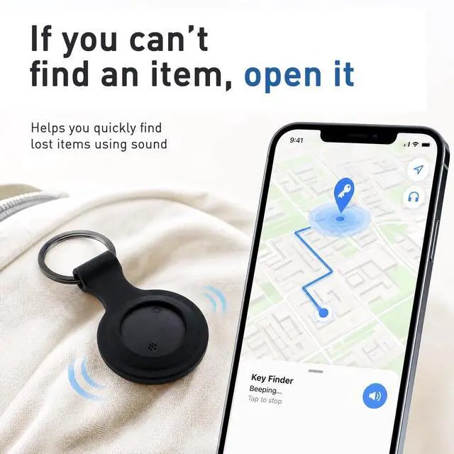 Alt view image 3 of 7 - Bluetooth Locator - Lightweight and Waterproof, Compatible with iOS and Android. Suitable for Locating Keys, Wallets, Pets, Travel, Children, and The Elderly
