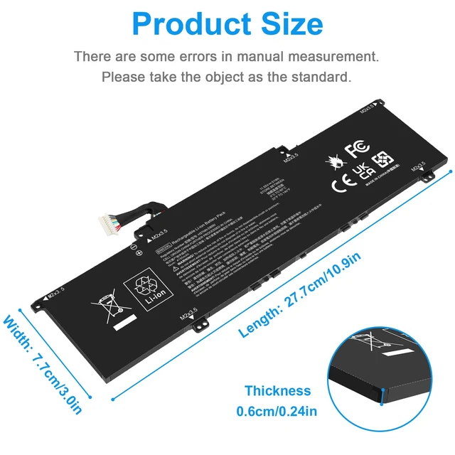 Alt view image 2 of 7 - BN03XL L77034-005 Battery for 2020 HP Envy X360 15M-EE 15M-ES 15-ES 13-BA 13-AY 13-ay0xx 15m-ee0xxx HSTNN-DB9N HSTNN-OB1O L73965-271 L76965-271 L76985-271 L76965-2C1 L76965-AC1