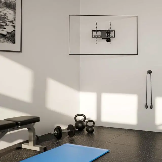 Alt view image 7 of 7 - Full Motion Corner TV Wall Mount Bracket - Single Stud Install - 90° Swivel, Tilt & 15 Extension - Single Articulating Arm for 19-55 TVs - Heavy-Duty Steel - VESA 100x100-400x400-66 lbs