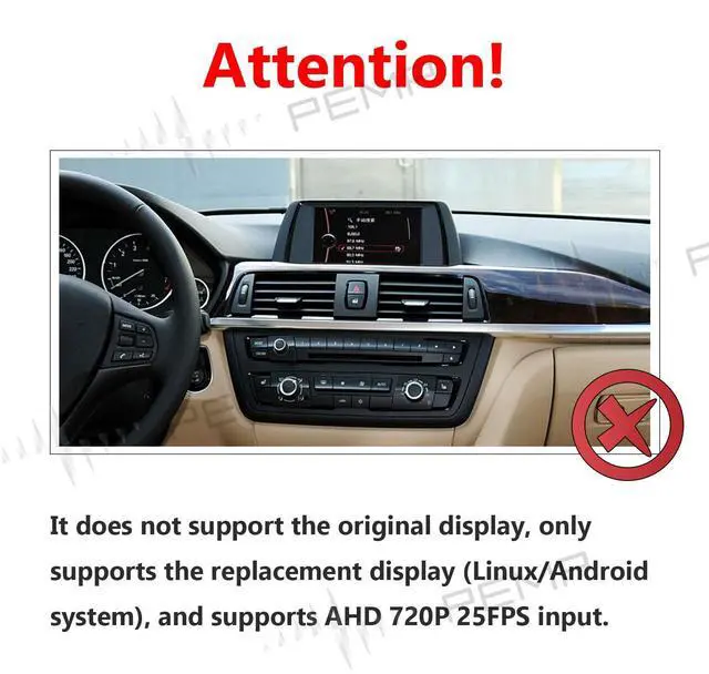 Alt view image 4 of 7 - AHD Backup Camera 720P 25FPS Parking Rear View Reverse Camera for BMW F10 F30 F25 F48