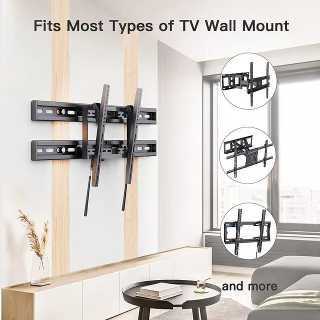 Alt view image 3 of 6 - Universal TV Wall Mount Extension Bracket- Fits Any TV Mount for Easy Centering, Extended Wall Mount for 16-24 Inch Studs, Holds Up to 132 LBS