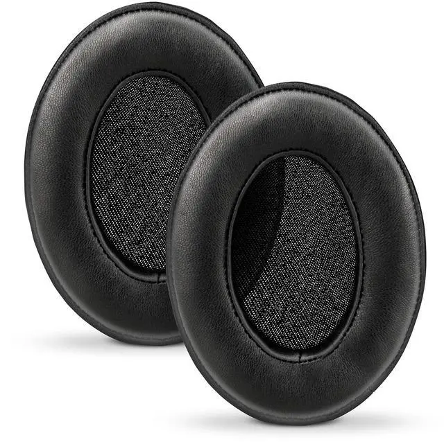 Main image of Sheepskin Ear Pads for ATH M50X, M50XBT, M40X, HyperX, SHURE, Turtle Beach, AKG, ATH, Philips, JBL, Fostex Replacement Memory Foam Earpads & Fits Many Headphones (See List), Leather Oval