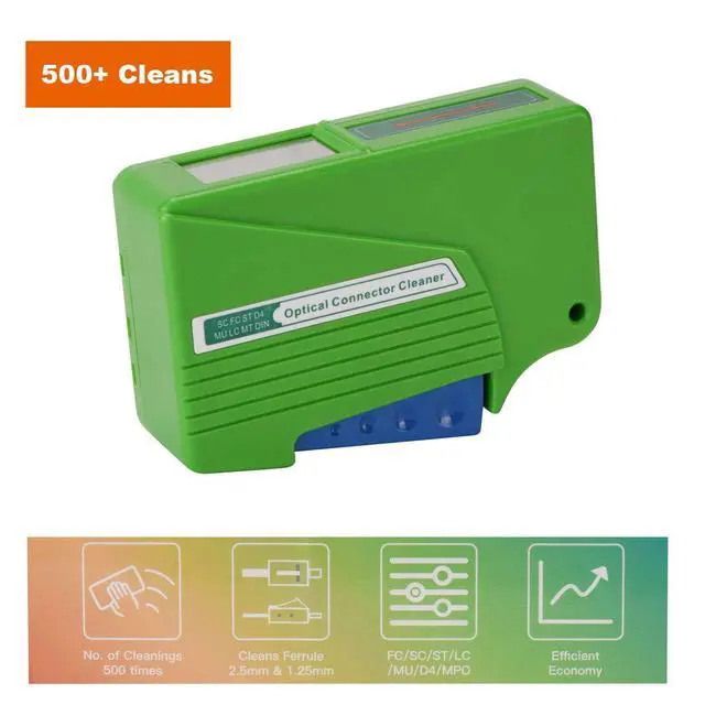 Alt view image 6 of 6 - Fiber Optic Connector Cleaner, Fiber Optic Clean Supports 1.25mm/2.5mm,SC,FC,ST,MU,LC, All Types of Connectors, Cleans Over 500 Times