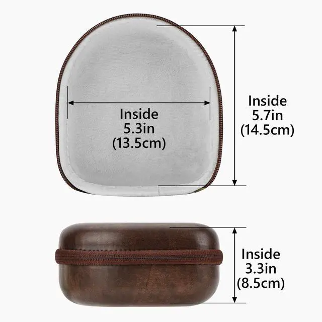 Alt view image 5 of 6 - Shield Headphones Case Compatible with Marshall Major V, Major IV, Mid ANC, Major III, Major II, Replacement Hard Shell Travel Carrying Bag with Cable Storage (Brown)