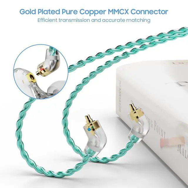 Alt view image 2 of 7 - BASN SC100 Silver-Plated OFC IEM Cable, 150m MMCX Detachable Earphone Cable for Enhanced Audio - Engineered for BASN Bsinger, Bmaster Series