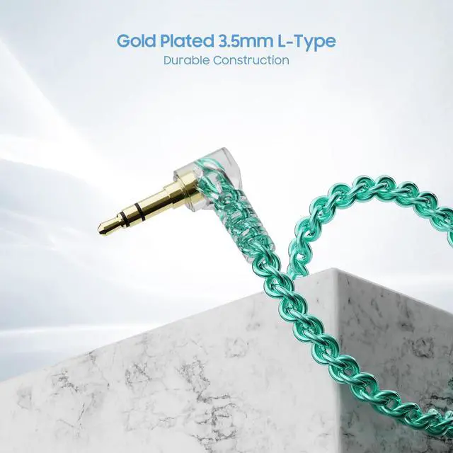 Alt view image 6 of 7 - BASN SC100 Silver-Plated OFC IEM Cable, 150m MMCX Detachable Earphone Cable for Enhanced Audio - Engineered for BASN Bsinger, Bmaster Series