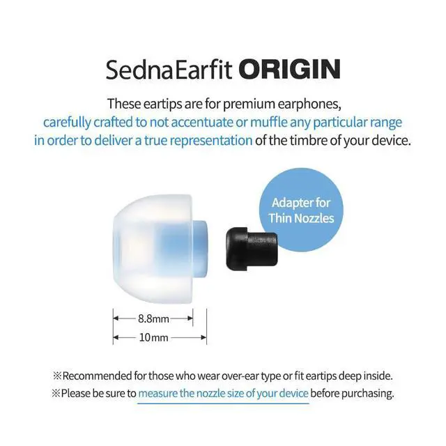 Alt view image 7 of 7 - Origin IEM Ear Tips, Silicone Earbud Tips