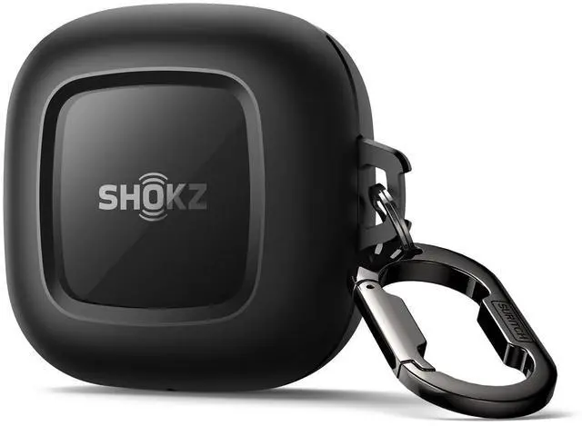 Main image of for SHOKZ OpenFit Case Cover, Shockproof Magnetic Cases for SHOKZ OpenFit Open-Ear Earbuds True Wireless Bluetooth Headphones, Protective Cover with Magnetic Lid Lock & Carabiner, Black