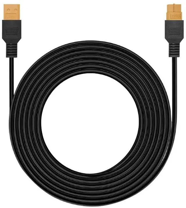 Main image of XT60 Extension Cable, 19.7 ft, Male-to-Female, 12V/24V | Soft silicone copper cable, 19.7 ft (6 m), with male and female XT60 connectors; for solar panels and power stations