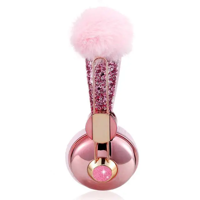 Alt view image 6 of 6 - Kids Headphones for Girls, Cute Bear Ear Headphones with Microphone, 3.5mm Jack Wired Girls Headphones for School/Travel/iPad/Tablet (Pink)