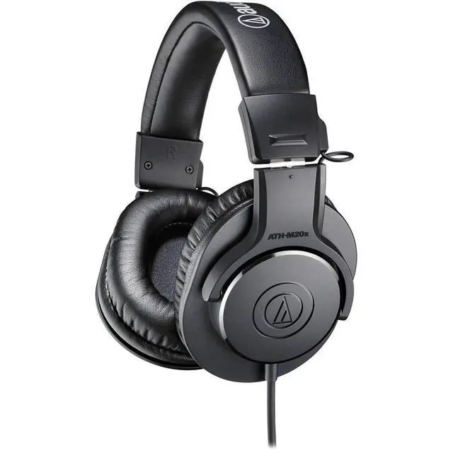 Alt view image 2 of 7 - ATH-M20x Closed-Back Monitor Headphones Bundle with Auray Headphones Holder and Headphone Case