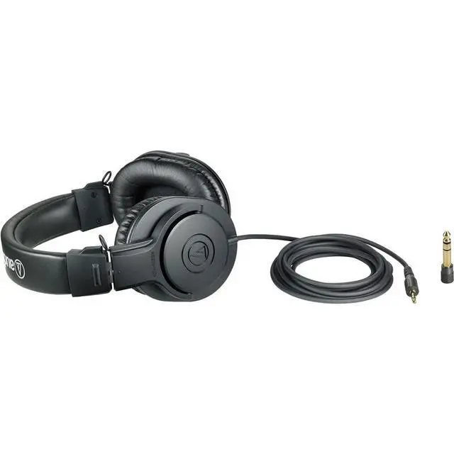 Alt view image 6 of 7 - ATH-M20x Closed-Back Monitor Headphones Bundle with Auray Headphones Holder and Headphone Case