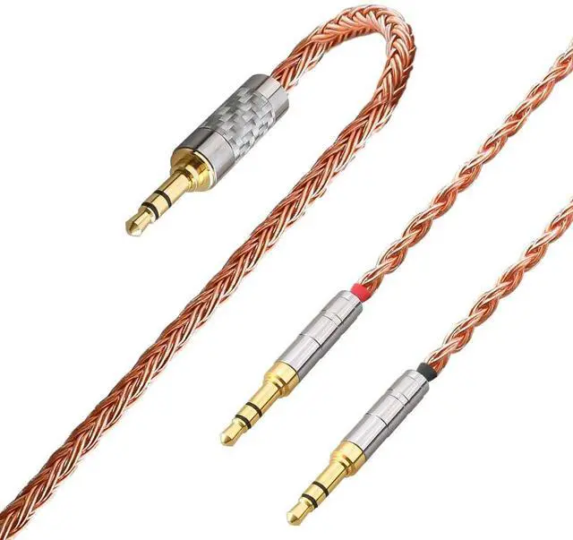 Main image of XIUSHAOT Replacement Cable for Hifiman SUNDARA Ananda,Upgrade Cable for Hifiman HE4XX/HE-400i/HE560/HE-350/HE1000 Headphone 2.5mm/3.5mm/4.4mm to Dual 3.5mm (Copper, 3.5mm 3 Poles)