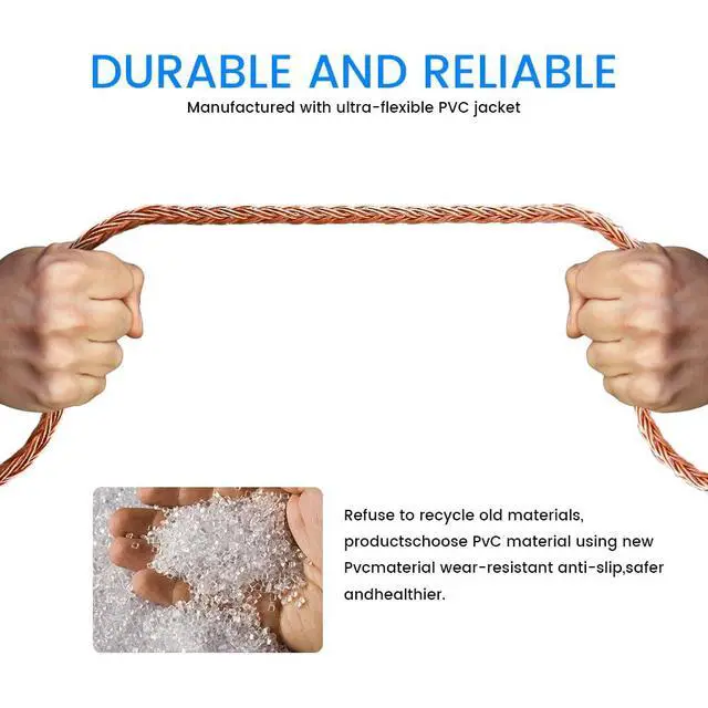 Alt view image 5 of 6 - XIUSHAOT Replacement Cable for Hifiman SUNDARA Ananda,Upgrade Cable for Hifiman HE4XX/HE-400i/HE560/HE-350/HE1000 Headphone 2.5mm/3.5mm/4.4mm to Dual 3.5mm (Copper, 3.5mm 3 Poles)