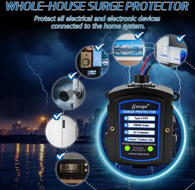 Alt view image 7 of 7 - SPD2ULTRA108S Whole House Surge Protector for 108,000 Amp Type2 SPD | Whole Home Surge Protector Indoor/Outdoor Universal,Ultimate Surge Protection 120/240V SPD Type 2 Surge Protective Device