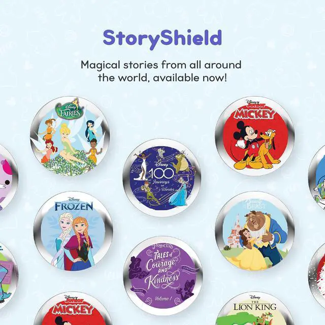 Alt view image 7 of 7 - Disney Kids Bluetooth Foldable Headphones: Use Wired or Wireless for Travel, Education, and Screen-Free Entertainment | Includes Mickey Mouse StoryShield, Blue