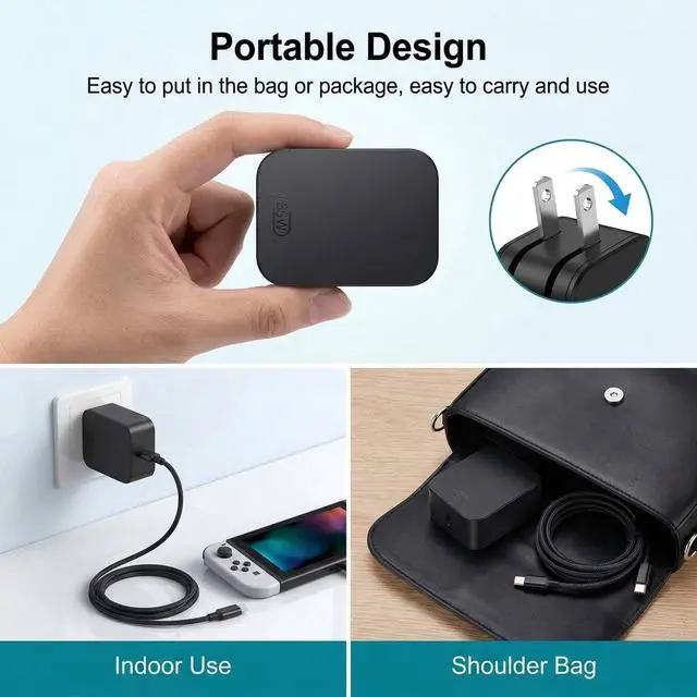 Alt view image 6 of 7 - 65W USB C Surface Pro Laptop Charger for Windows Microsoft Surface Pro 12" Copilot + PC, Surface Pro 13"Surface Laptop 13" Snapdragon X Elite,Surface Go,Surface Pro 9/10/X/11/12 PD 3.0 Power Adapter